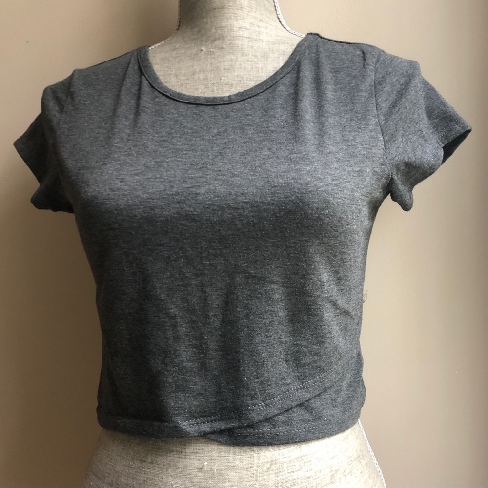 Grey Crop Top